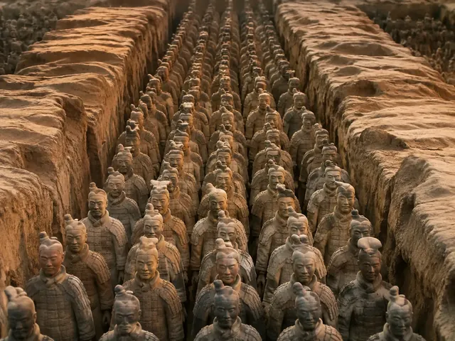 Xi'an travel scene - Terracotta Army and the Ming city wall